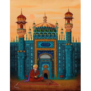 S. A. Noory, 18 x 24 Inch, Acrylic on Canvas, Cityscape Painting, AC-SAN-226